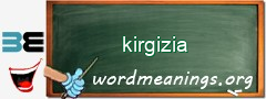 WordMeaning blackboard for kirgizia
